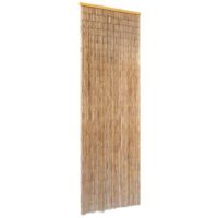 Vidaxl – Rideau de porte en bambou 56 x 185 cm – Moustiquaire anti-insectes – Isolation thermique et intimité – Accès facile