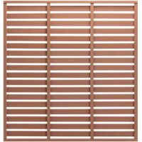 Vidaxl – Panneau de clôture WPC 180x180 cm – Composite bois-plastique résistant à la pourriture – Conception à lattes pour lumière et air – Multifonctionnel