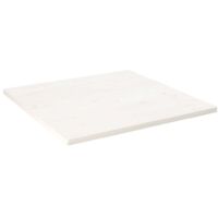 vidaXL Dessus de table blanc 90x90x2,5 cm bois de pin massif