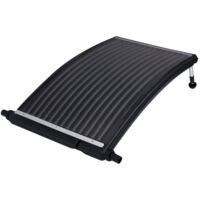 Vidaxl – Chauffage solaire de piscine courbé 110x65 cm – Matériaux PEHD et aluminium – Capacité 10 000 L/h – Augmente température de 5°C
