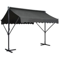 Vidaxl – Auvent sur pied 300 x 300 cm imperméable – Cadre acier enduit – Résistant aux intempéries – Protection UV pour jardin et patio