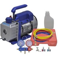 Vidaxl – Pompe à vide 220V 120W – Débit 50 L/min – Manomètres à 2 voies – Boîtier en alliage d'aluminium pour réfrigération