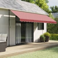 vidaXL Replacement Fabric for Awning Valance Burgundy Stripe 4,5 m