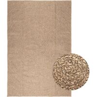 Vidaxl – Tapis shaggy ZIZUR 200x290 cm aspect jute – Résistant aux intempéries – Nettoyage facile – Pour intérieur et extérieur
