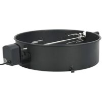 Vidaxl – Kit d'anneau de rôtissoire barbecue 57 cm – Acier émaillé et inox – Moteur puissant pour cuisson uniforme – Accessoires inclus
