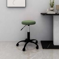 vidaXL Office Swivel Chair Dark Green Velvet