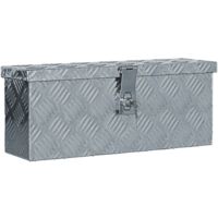 Vidaxl – Boîte en aluminium 48,5x14x20 cm – Résistante à la rouille – Système de verrouillage avec 2 clés – Pour rangement outils et accessoires