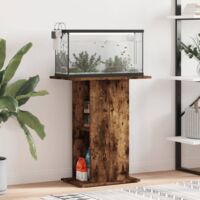 Support d'aquarium chêne fumé 60,5x36x72,5 cm bois d'ingénierie vidaXL