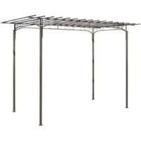 Vidaxl – Arche de jardin en acier – Tonnelle pavillon pour rosiers – Résistante aux intempéries – Installation facile – Dimensions 200x100cm