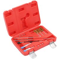 Vidaxl – Kit de nettoyage injecteur 14 pcs – Acier au carbone – Pour nettoyage efficace injecteurs diesel – Mallette de rangement incluse