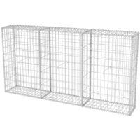Vidaxl – Gabion basket acier galvanisé 200x30x100 cm – Résistant aux intempéries – Pour murs de soutènement et aménagement paysager