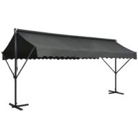 Vidaxl – Auvent sur pied 500 x 300 cm – Imperméable – Cadre en acier enduit de poudre – Protection UV – Pour surfaces planes
