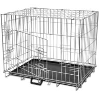 Cage métallique et pliable pour chiens M vidaXL