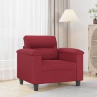 Fauteuil Rouge bordeaux 60 cm Similicuir vidaXL