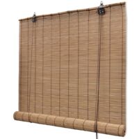 Vidaxl – Store enrouleur en bambou naturel 140 x 160 cm – Filtrant la lumière – Système d'attache cordes tissées – Facile à nettoyer