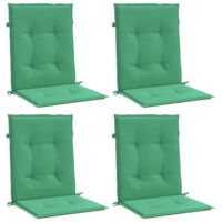 vidaXL Garden Lowback Chair Cushions 4 pcs Green 100x50x3 cm Oxford Fabric