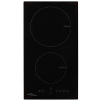 Vidaxl – Plaque induction 2 foyers 3500W – Commande tactile – Détection automatique de casserole – Verre résistant à la chaleur