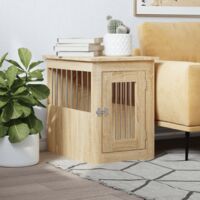 Vidaxl – Chenil meuble pour chien 45x62x59 cm – Bois d'ingénierie – Construction robuste avec ventilation – Porte verrouillable