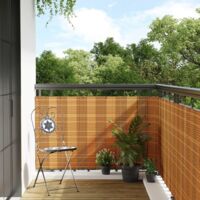 Paravent de balcon marron clair 500x90 cm résine tressée vidaXL