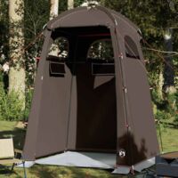 Vidaxl – Tente de douche imperméable marron – Polyester avec revêtement PU – Coutures étanches – Accès facile par porte à fermeture éclair