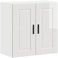 vidaXL Kitchen Wall Cabinet "Porto" High Gloss White Engineered Wood