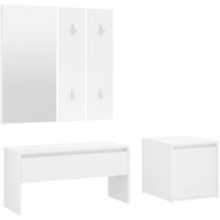 vidaXL Hallway Furniture Set White Engineered Wood