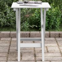 vidaXL Table d’appoint pliable blanc bois de peuplier massif