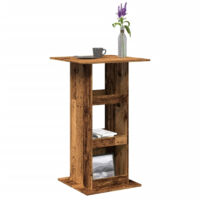 Vidaxl – Table de bar avec rangement en bois d’ingénierie – 3 compartiments de rangement – Surface résistante à l’humidité – Style vintage