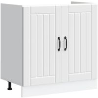 vidaXL Meuble de base de lavabo Lucca blanc bois d'ingénierie