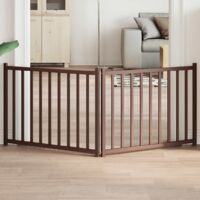 vidaXL Barrière pour chien pliable 2 panneaux 160 cm bois sapin massif