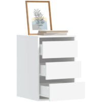 vidaXL Corner Chest of Drawers White 40x41x58 cm Engineered Wood