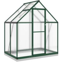 vidaXL Serre avec cadre de base vert 169x114x202 cm aluminium