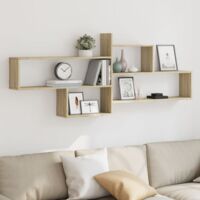 vidaXL Étagère murale chêne sonoma 167,5x18x68 cm bois d'ingénierie