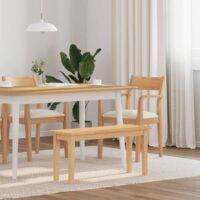 vidaXL Bench 90 cm Solid Wood Rubber