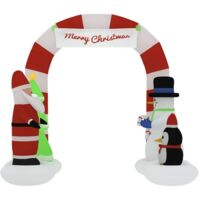 vidaXL Christmas Inflatable Arch Gate with LEDs 260 cm
