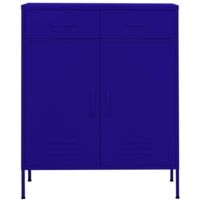 vidaXL Armoire de rangement Bleu marine 80x35x101,5 cm Acier
