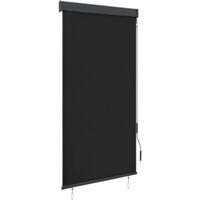 Vidaxl – Volet roulant manuel 80x250 cm – Tissu polyester respirant avec revêtement PA – Barre en aluminium et cassette en acier – Pour terrasses et jardins