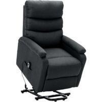 vidaXL Fauteuil Gris foncé Tissu