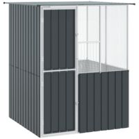 Vidaxl – Cage pour oiseaux extérieure anthracite 165 x 165 x 200 cm – Acier galvanisé – Espace de vie spacieux – Design moderne