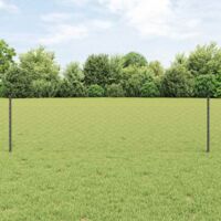 vidaXL Clôture hexagonale extérieure avec poteau 50 x 0,5 m Gris