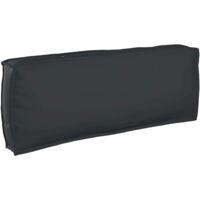 Coussin pour dossier de palette Noir 120 x 40 x 12 cm vidaXL