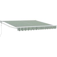 vidaXL Auvent Vert et blanc 350 x 250 cm Polyester et métal