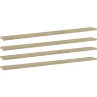 Panneaux bibliothèque 4 pcs Chêne sonoma 100x10x1,5cm Aggloméré vidaXL