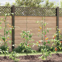 vidaXL Plant Support 5 pcs Green 150 x 0.6 x 0.6 cm Steel