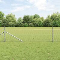vidaXL Clôture hexagonale extérieure avec poteau 100 x 0,8 m Argenté