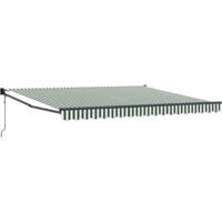 vidaXL Auvent Vert et blanc 400 × 300 cm Polyester et métal