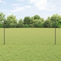vidaXL Clôture hexagonale extérieure avec poteau 10 x 1,2 m Gris