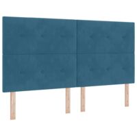 Tête de lit Montage mural Bleu foncé 180 cm Velours vidaXL