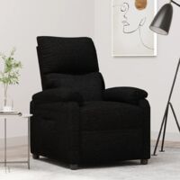 Fauteuil Chaise inclinable Fauteuil Design Fauteuil Relax Noir Tissu vidaXL
