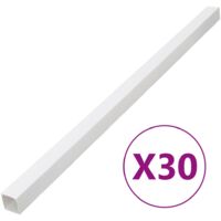 vidaXL Goulotte de câble 40x40 mm 30 m PVC
